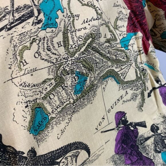 Vintage 80’s Art to Wear Novelty Print Button Front Top Size 24W Plus Size - Picture 6 of 11